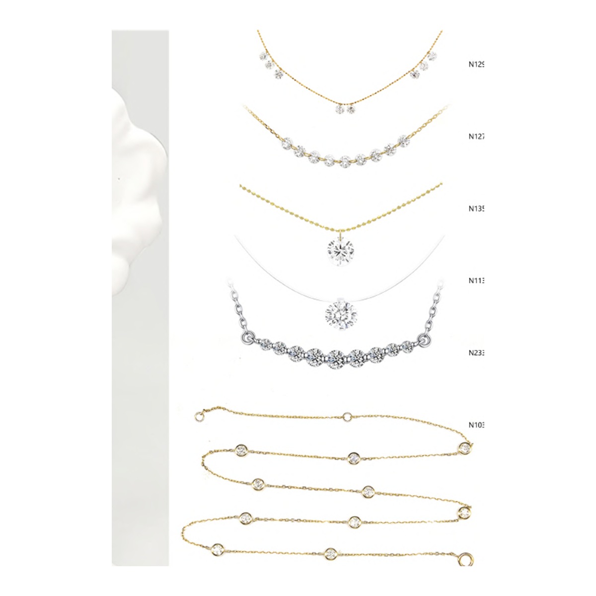 Diamond Station Necklace Design detail reference